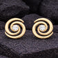 Spiral CZ Stud Earrings 925 Silver | Swirl Studs | Minimal Earrings | Dainty Diamond Look