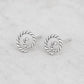 925 Silver Twisted Spiral Stud Earrings • Rope Swirl Minimalist Studs • Dainty for Women