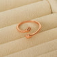 925 Silver Hug Ring • Adjustable Hands Ring • Minimalist Open Band  •  Gift for Women