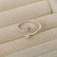 925 Silver Hug Ring • Adjustable Hands Ring • Minimalist Open Band  •  Gift for Women