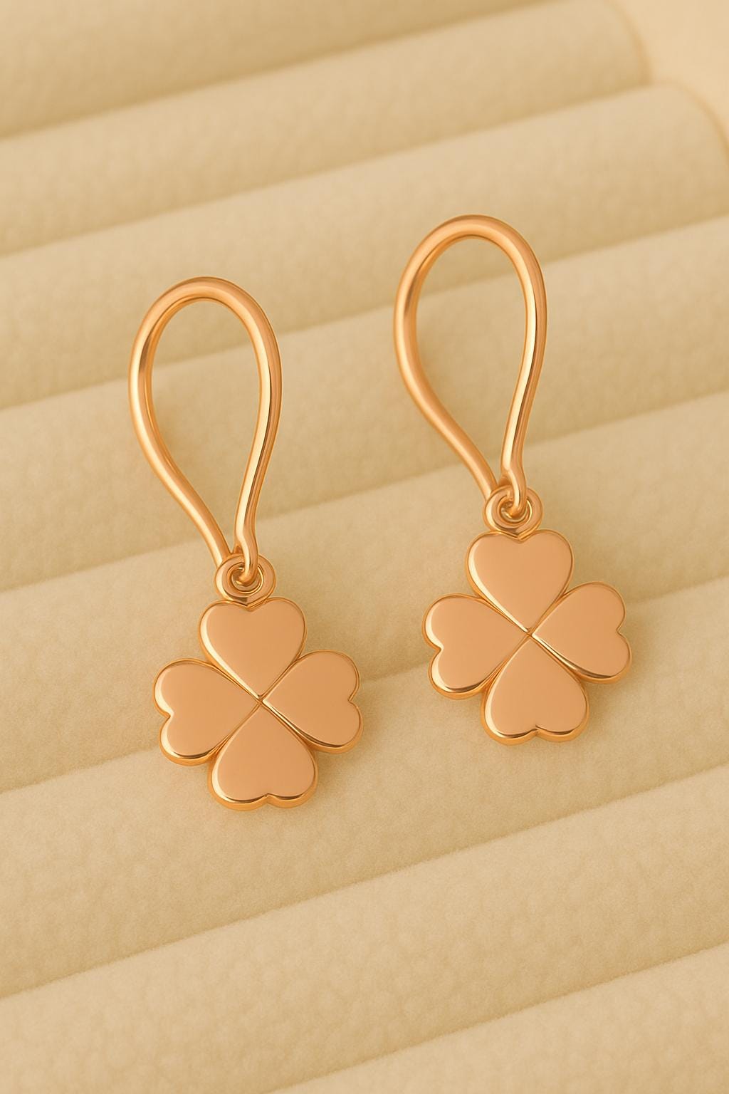 Clover Dangle Earrings • Four Leaf Lucky Drop Earrings • Minimalist Silver Jewelry for Women