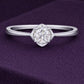 Round CZ Ring 925 Silver | Solitaire Engagement Ring | Minimal Promise | Diamond Look
