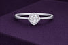 Round CZ Ring 925 Silver | Solitaire Engagement Ring | Minimal Promise | Diamond Look