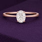 Oval CZ Ring 925 Silver | Solitaire Engagement Ring | Minimal Promise | Diamond Look