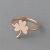 925 Silver Clover Ring • Three Leaf Lucky Ring • Minimalist Dainty Band for Women