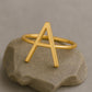 925 Silver Initial A Ring • Letter A Minimalist Ring • Personalized Dainty Band for Women