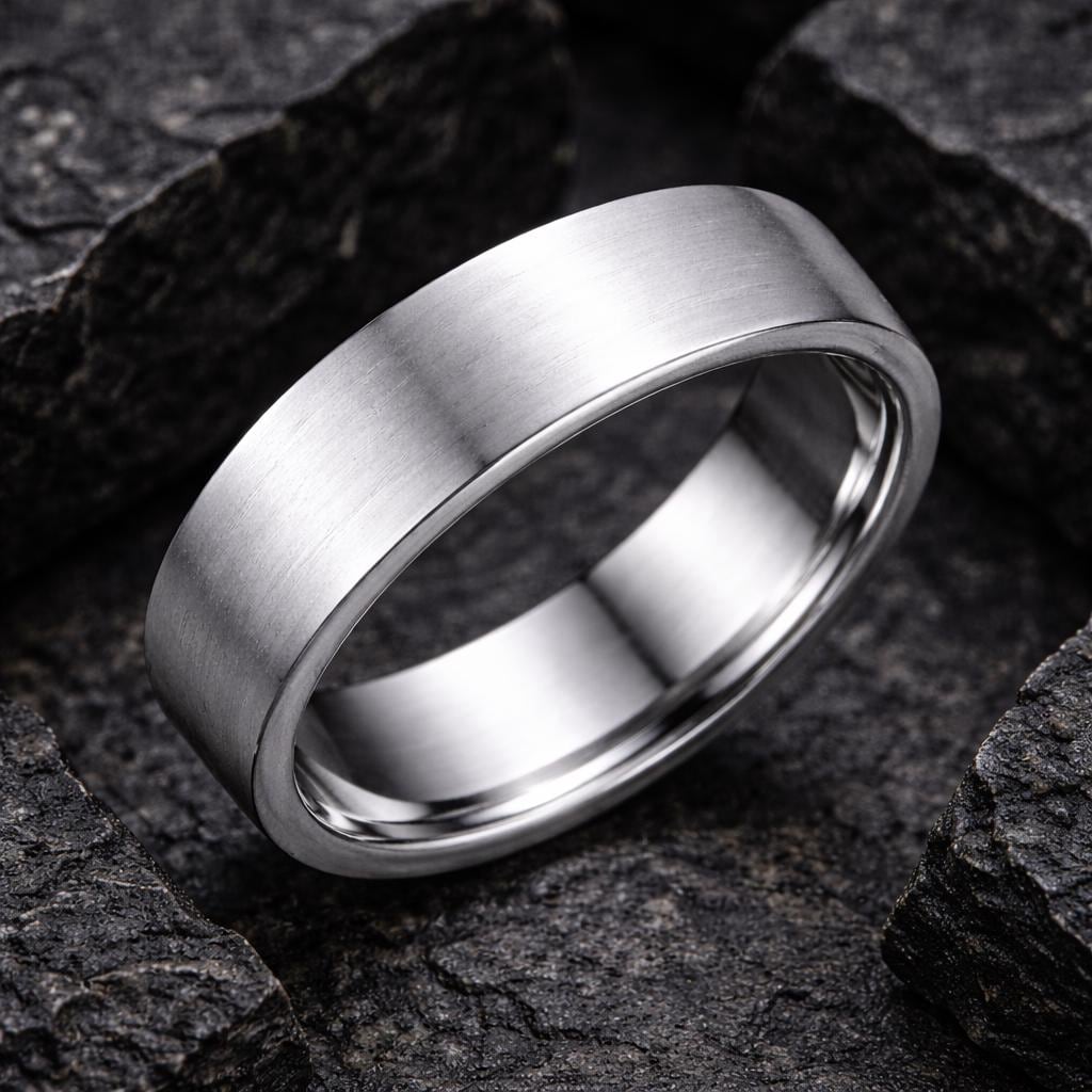 Plain Silver Band  925 | Mens Wedding Band | Minimal Matte Ring | Unisex