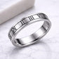 Roman Numeral Ring 925 Silver | Minimal Unisex Band  | Anniversary Gift | Promise Ring