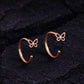 925 Silver Butterfly Ear Cuff | Minimal Open Hoop Earrings | Butterfly Jewelry | Gift for Her