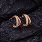 925 Silver CZ Huggie Earrings | Minimal Half Hoop | Everyday Luxury Jewelry | Gift for Her