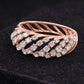 925 Silver CZ Statement Ring | Sparkling Wave Ring | Elegant Band | Gift for Her