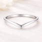 Chevron Ring 925 Silver | Minimal V Shape Band | Stacking Wedding | Modern Promise Ring