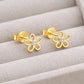 925 Silver Flower Stud , Minimal CZ Studs, Tiny Daisy Earrings, Dainty Studs, Jewelry Gift