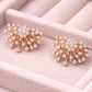 CZ Sunburst Studs, 925 Sterling Silver Firework Earrings