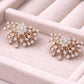 CZ Sunburst Studs, 925 Sterling Silver Firework Earrings