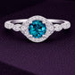 London Blue Topaz 925 Silver | Round Halo Engagement | Sterling Silver Jewelry