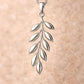 Leaf Pendant Necklace 925 Silver | Minimal | Sterling Silver Botanical Jewelry