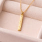 Hammered Bar Necklace 925 Silver | Minimal Silver Pendant | Everyday jewelry
