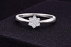 925 Sterling Silver Flower Cluster Ring CZ Diamond Promise Ring Gift