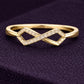 925 Sterling Silver Infinity Ring CZ Diamond Geometric Band