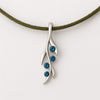 London Blue Topaz 925 Sterling Silver Necklace | Minimal Vine Pendant