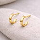 Minimal Silver Huggie 925 | Small C Hoop Studs | Sterling Silver Everyday Earrings