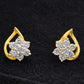 925 Sterling Silver Flower Stud Earrings CZ Diamond Floral Jewelry