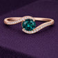 925 Sterling Silver London Blue Topaz Ring Curved Engagement Ring