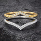 Chevron CZ Ring 925 Silver | V Shape Stacking Ring | Minimal Wedding Band | Dainty Diamond Look