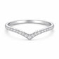 Chevron CZ Ring 925 Silver | V Shape Wedding Band | Minimal Stacking Ring | Dainty Diamond Look