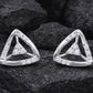 Triangle CZ Stud Earrings 925 Silver | Geometric Studs | Minimal Earrings | Dainty Diamond Look