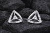 Triangle CZ Stud Earrings 925 Silver | Geometric Studs | Minimal Earrings | Dainty Diamond Look