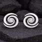 Spiral CZ Stud Earrings 925 Silver | Swirl Studs | Minimal Earrings | Dainty Diamond Look