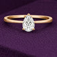 Pear CZ Ring 925 Silver | Teardrop Solitaire | Minimal Engagement Ring | Diamond Look