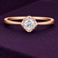Round CZ Ring 925 Silver | Solitaire Engagement Ring | Minimal Promise | Diamond Look