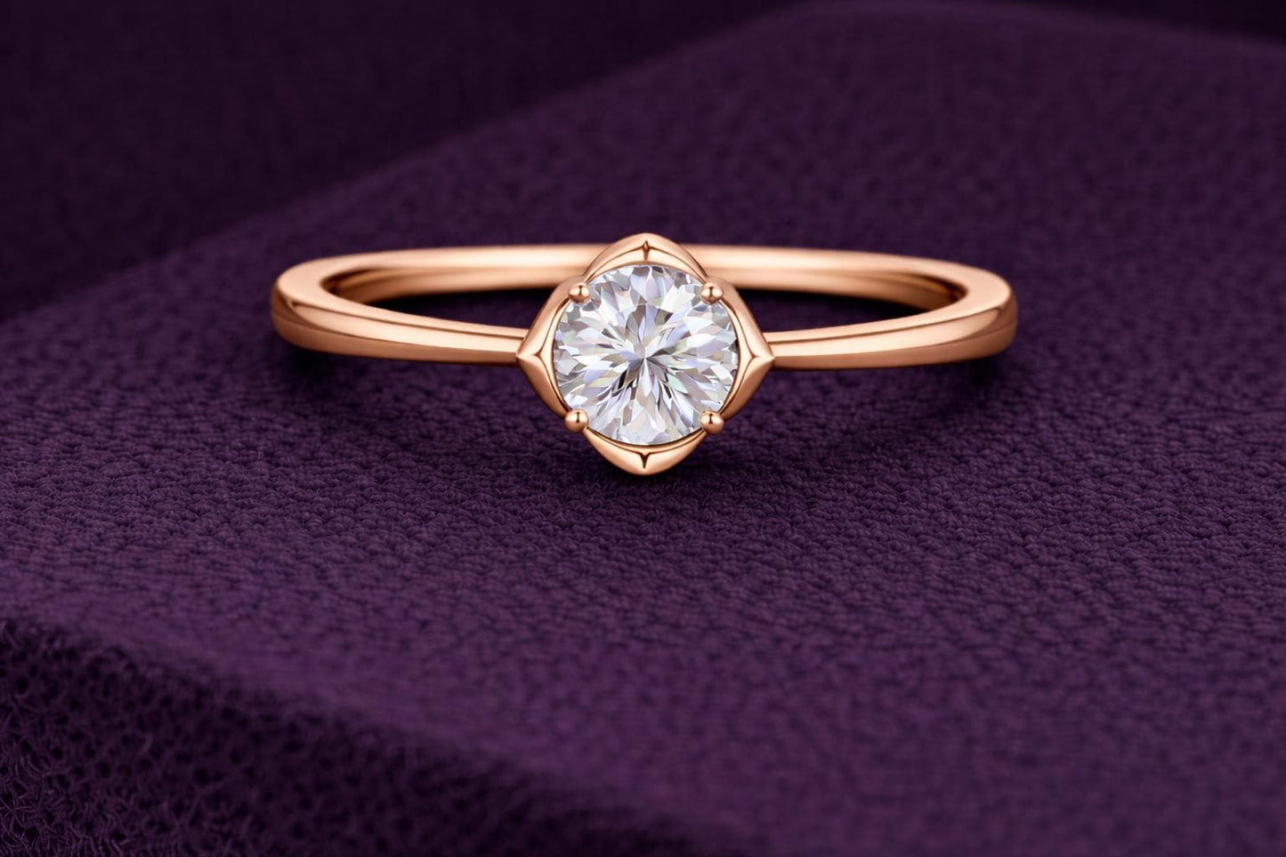 Round CZ Ring 925 Silver | Solitaire Engagement Ring | Minimal Promise | Diamond Look