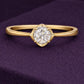 Round CZ Ring 925 Silver | Solitaire Engagement Ring | Minimal Promise | Diamond Look
