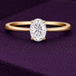 Oval CZ Ring 925 Silver | Solitaire Engagement Ring | Minimal Promise | Diamond Look