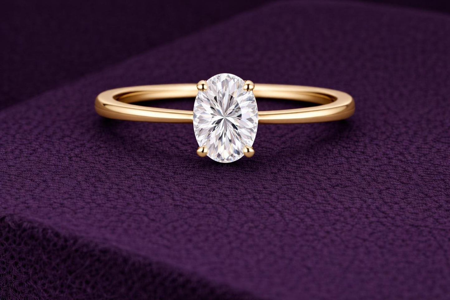 Oval CZ Ring 925 Silver | Solitaire Engagement Ring | Minimal Promise | Diamond Look