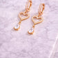 925 Silver Heart Drop Earrings | CZ Dangle Hoop | Romantic Sterling Silver Jewelry |