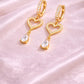 925 Silver Heart Drop Earrings | CZ Dangle Hoop | Romantic Sterling Silver Jewelry |