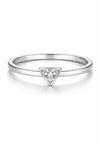 Dainty Sterling Silver Triangle Ring | Minimalist CZ Jewelry
