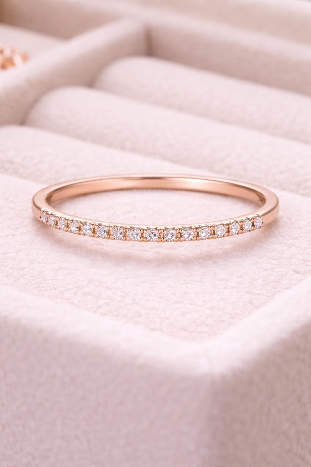 Sterling Silver CZ Eternity Band Ring | Stackable Jewelry