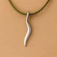925 Silver Wavy Pendant | Sterling Silver Minimal Necklace | Modern Abstract Charm | Unisex Jewelry
