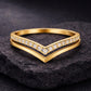 CZ Chevron Ring 925 Silver | Double V Stacking Band | Minimal Wedding Ring | Promise Gift