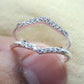 925 Silver Double Chevron CZ Band – Dainty Stacking V Shaped Wedding Anniversary Ring