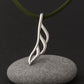Minimal Abstract Silver Pendant Necklace | 925 Sterling Silver Charm | Modern Dainty Handmade Jewelry