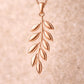 Leaf Pendant Necklace 925 Silver | Minimal | Sterling Silver Botanical Jewelry