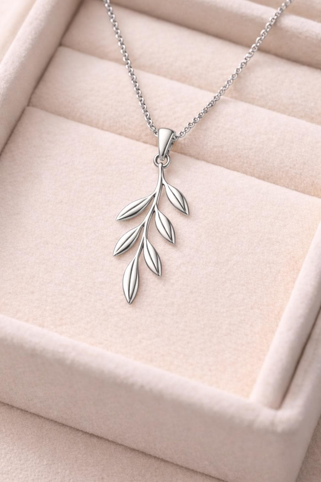 Leaf Pendant Necklace 925 Silver | Minimal | Sterling Silver Nature Jewelry