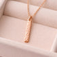 Hammered Bar Necklace 925 Silver | Minimal Silver Pendant | Everyday jewelry